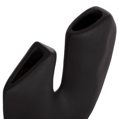 CERAMIC TABLE DECOR ARKEN HM4618.02 BLACK MATTE 29x8x37Hcm.