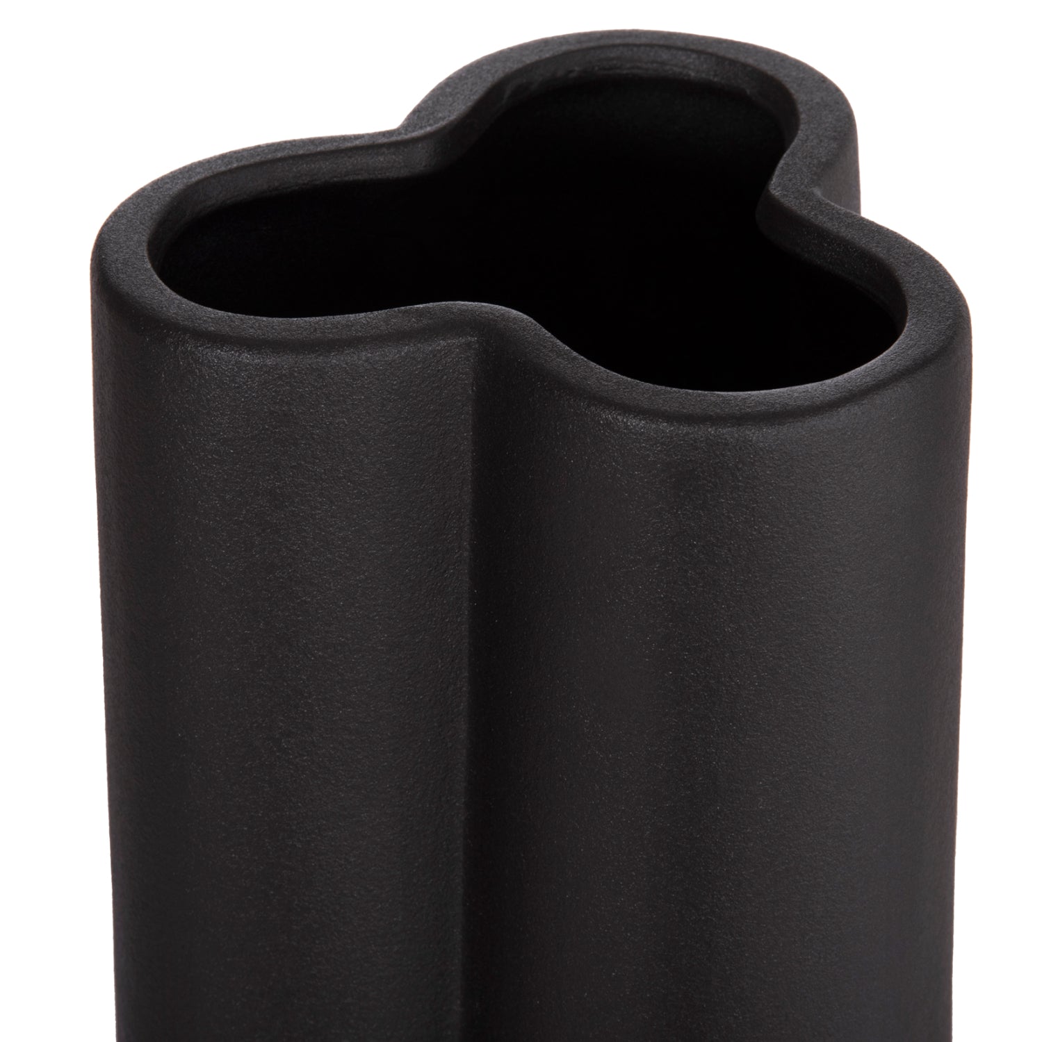 CERAMIC TABLE DECOR GLAZE HM4612.02 MATTE BLACK Φ14x29Hcm.