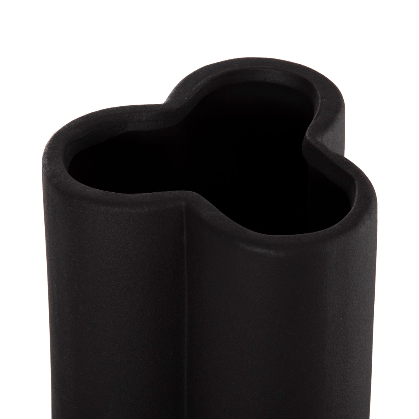 CERAMIC TABLE DECOR GLAZE HM4611.02 MATTE BLACK Φ14x34Hcm.