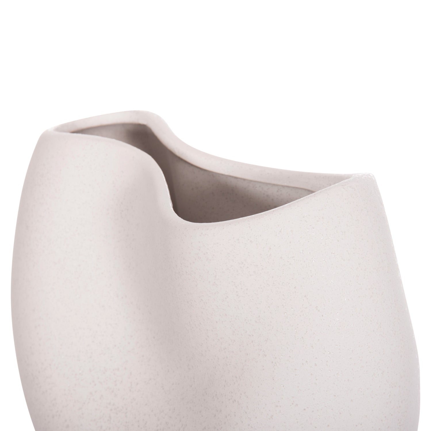 CERAMIC TABLE DECOR GLAZE HM4610.01 OFF WHITE WITH CRYSTALLISATION 26x14x25Hcm