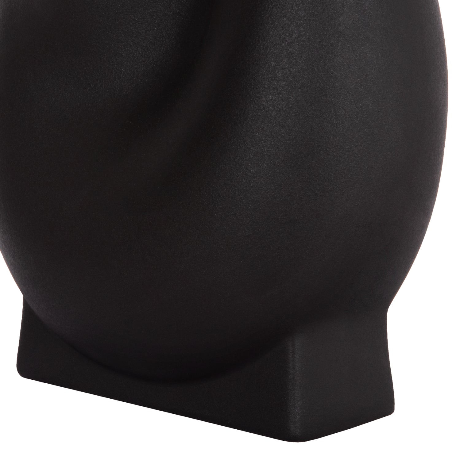 CERAMIC TABLE DECOR GLAZE HM4610.02 MATTE BLACK 26x14x25Hcm
