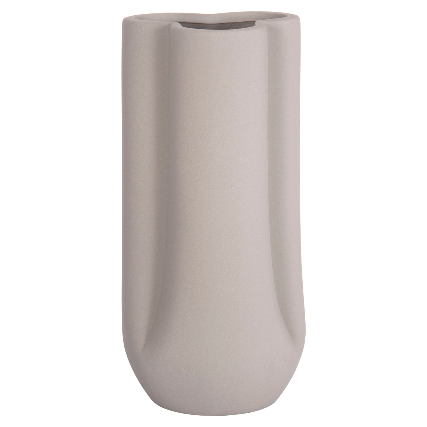 CERAMIC TABLE DECOR GLAZE HM4612.03 MATTE GREY Φ14x29Hcm.