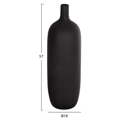CERAMIC TABLE DECOR GALAD HM4623.02 MATTE BLACK Φ18x57Hcm.