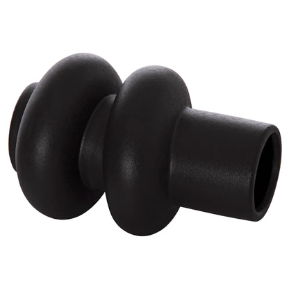 CERAMIC TABLE DECOR ROOK HM4627.02 MATTE BLACK Φ16x25,5Hcm.