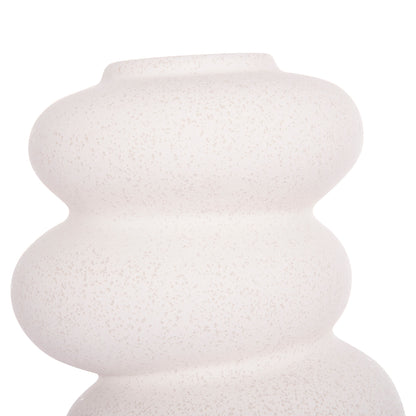 CERAMIC TABLE DECOR ROOK HM4628.01 OFF WHITE WITH CRYSTALLISATION Φ14x19Hcm.