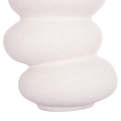 CERAMIC TABLE DECOR ROOK HM4628.01 OFF WHITE WITH CRYSTALLISATION Φ14x19Hcm.