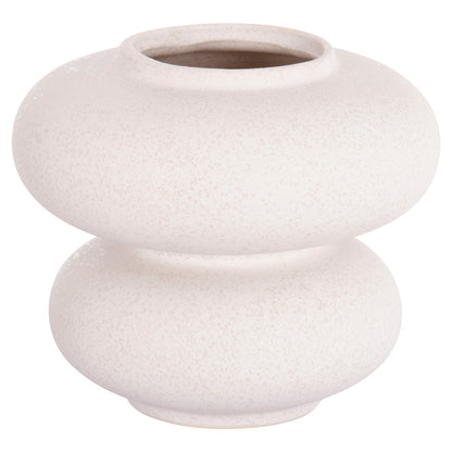 CERAMIC TABLE DECOR ROOK HM4629.01 OFF WHITE WITH CRYSTALLISATION Φ18x17Hcm.