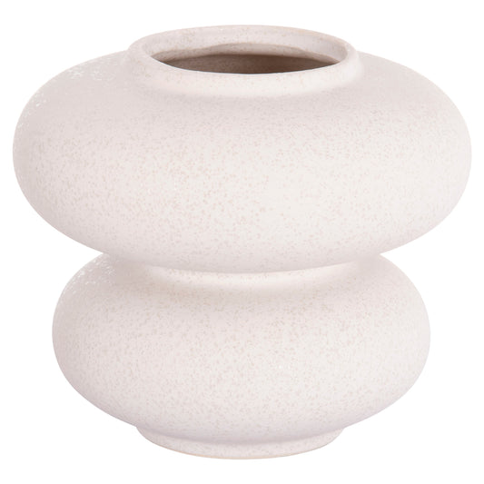 CERAMIC TABLE DECOR ROOK HM4629.01 OFF WHITE WITH CRYSTALLISATION Φ18x17Hcm.