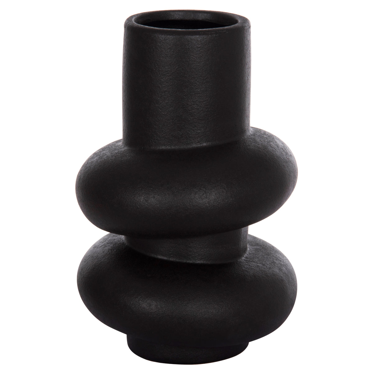 ΕΠΙΤΡΑΠΕΖΙΟ ΚΕΡΑΜΙΚΟ ΔΙΑΚΟΣΜΗΤΙΚΟ ROOK HM4627.02 ΜΑΥΡΟ ΜΑΤ Φ16x25,5Υεκ