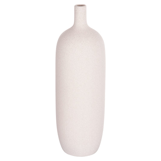 CERAMIC TABLE DECOR GALAD HM4623.01 OFF WHITE WITH CRYSTALLIZATION Φ18x57Hcm.