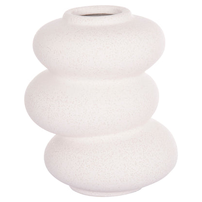 CERAMIC TABLE DECOR ROOK HM4628.01 OFF WHITE WITH CRYSTALLISATION Φ14x19Hcm.