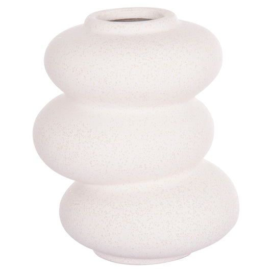 CERAMIC TABLE DECOR ROOK HM4628.01 OFF WHITE WITH CRYSTALLISATION Φ14x19Hcm.