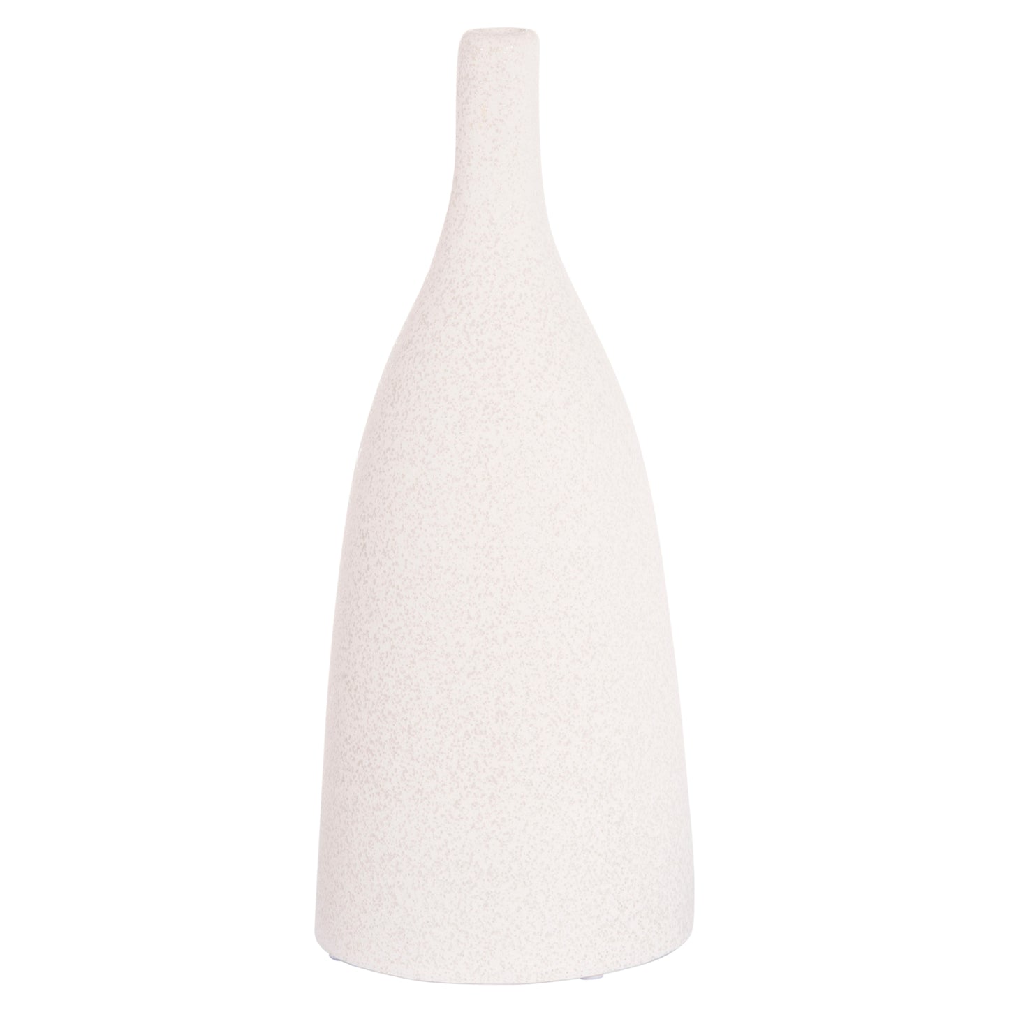 CERAMIC TABLE DECOR GALAD HM4635.01 OFF WHITE WITH CRYSTALLISATION Φ14x33,5H cm.