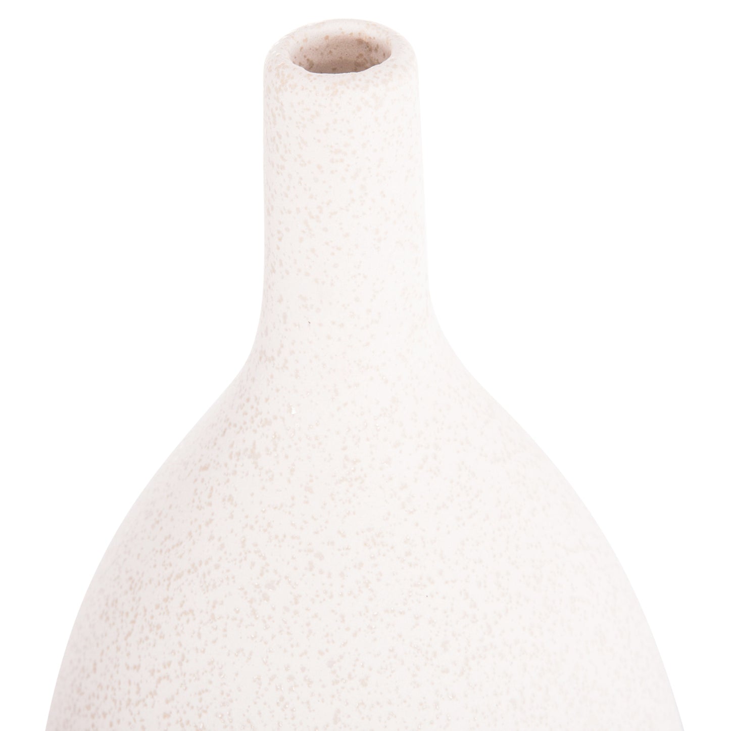 CERAMIC TABLE DECOR GALAD HM4633.01 OFF WHITE WITH CRYSTALLISATION Φ18x49Hcm.