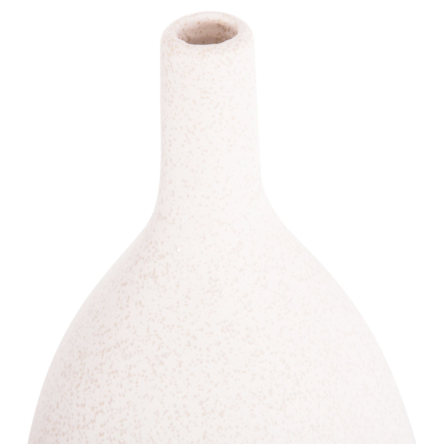 CERAMIC TABLE DECOR GALAD HM4633.01 OFF WHITE WITH CRYSTALLISATION Φ18x49Hcm.