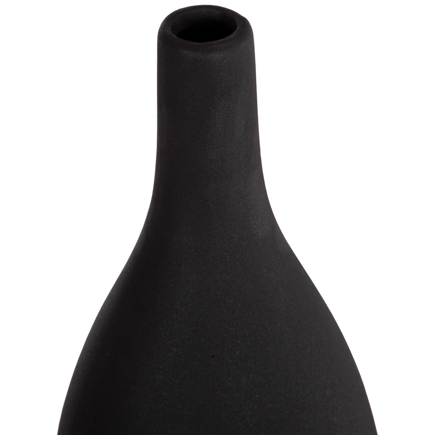 CERAMIC TABLE DECOR GALAD HM4635.02 BLACK MATTE Φ14x33.5Hcm.