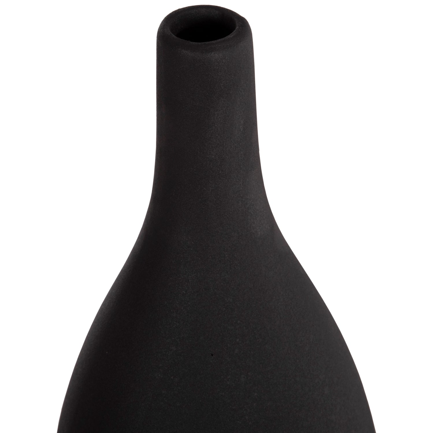 CERAMIC TABLE DECOR GALAD HM4635.02 BLACK MATTE Φ14x33.5Hcm.