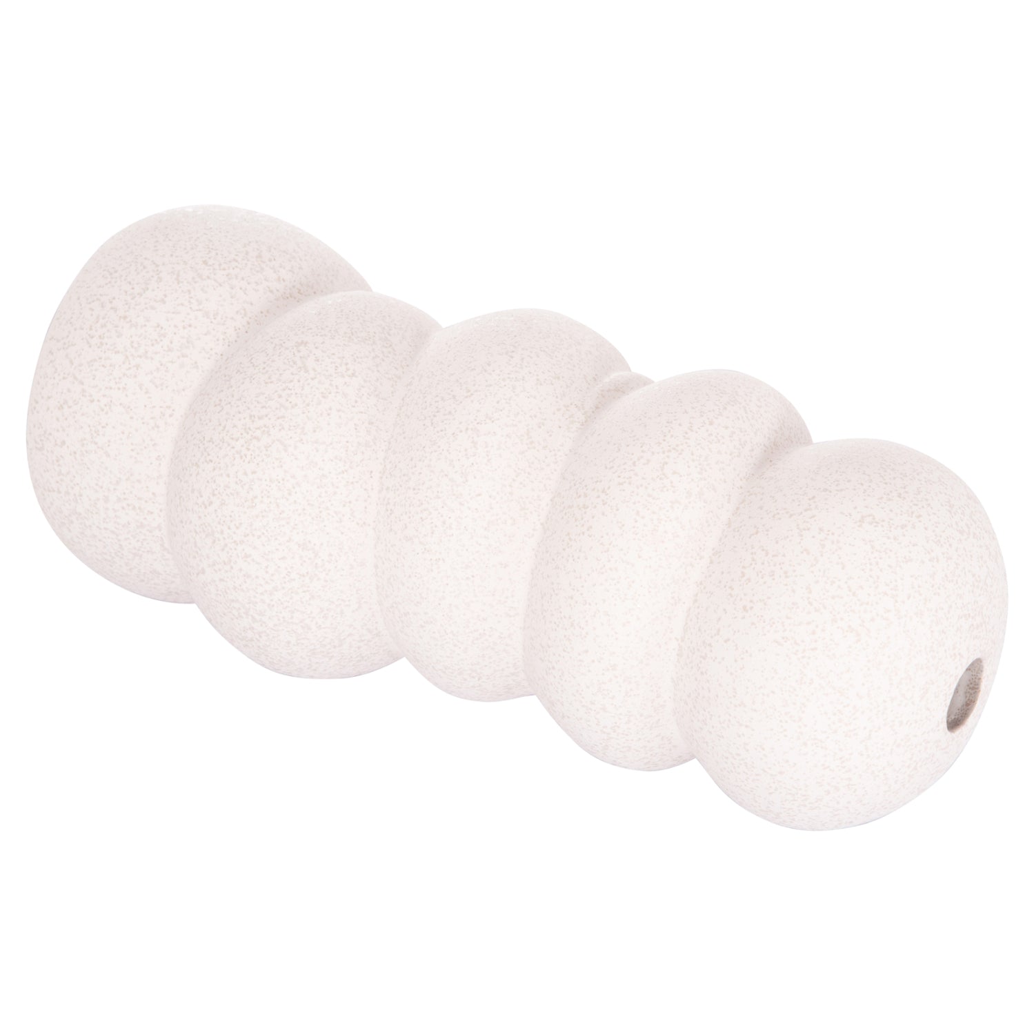 CERAMIC TABLE DECOR ROOK HM4630.01 OFF WHITE WITH CRYSTALLISATION Φ13x31Hcm.