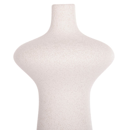 CERAMIC TABLE DECOR SCEPTER HM4636.01 OFF WHITE WITH CRYSTALLIZATION Φ18x49Hcm.
