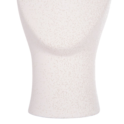 CERAMIC TABLE DECOR HUMANS HM4632 OFF WHITE WITH CRYSTALLIZATION Φ13x22Hcm.