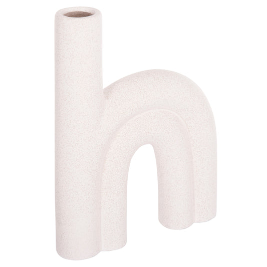 CERAMIC TABLE DECOR ARCON HM4638.01 OFF WHITE WITH CRYSTALLIZATION 25,5x6x34Hcm.