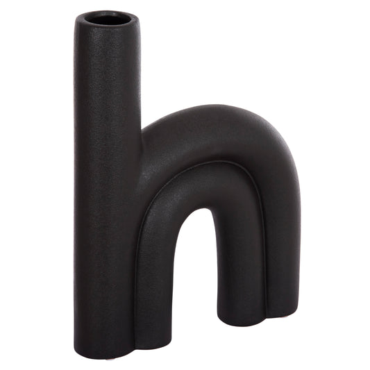 CERAMIC TABLE DECOR ARCON HM4638.02 MATTE BLACK 25,5x6x34H cm.
