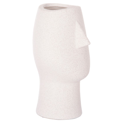 CERAMIC TABLE DECOR HUMANS HM4631 OFF WHITE WITH CRYSTALLIZATION Φ14x25Hcm.