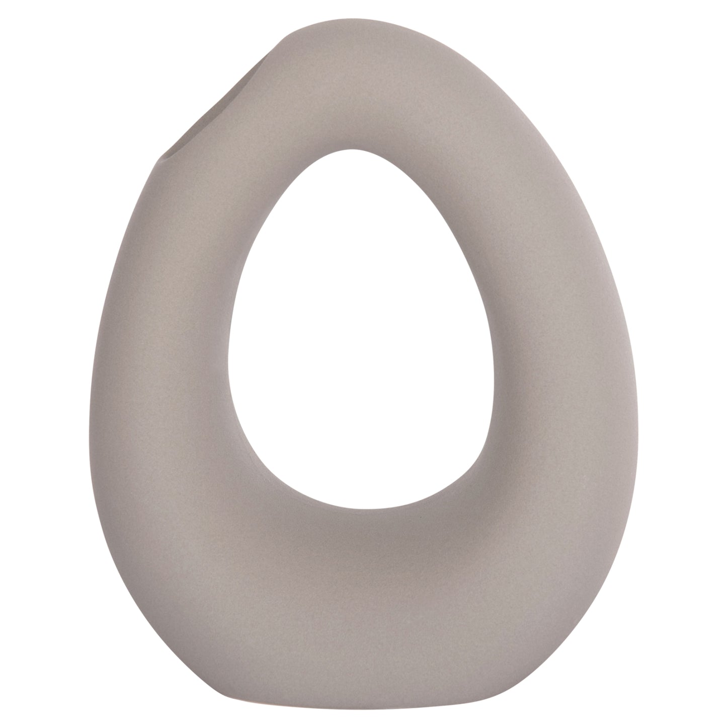 CERAMIC TABLE DECOR ELLIPTO HM4644.03 MATTE GREY 16.5x9x20.3Hcm.