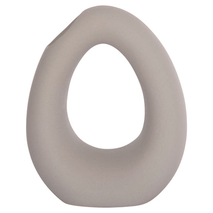 CERAMIC TABLE DECOR ELLIPTO HM4644.03 MATTE GREY 16.5x9x20.3Hcm.