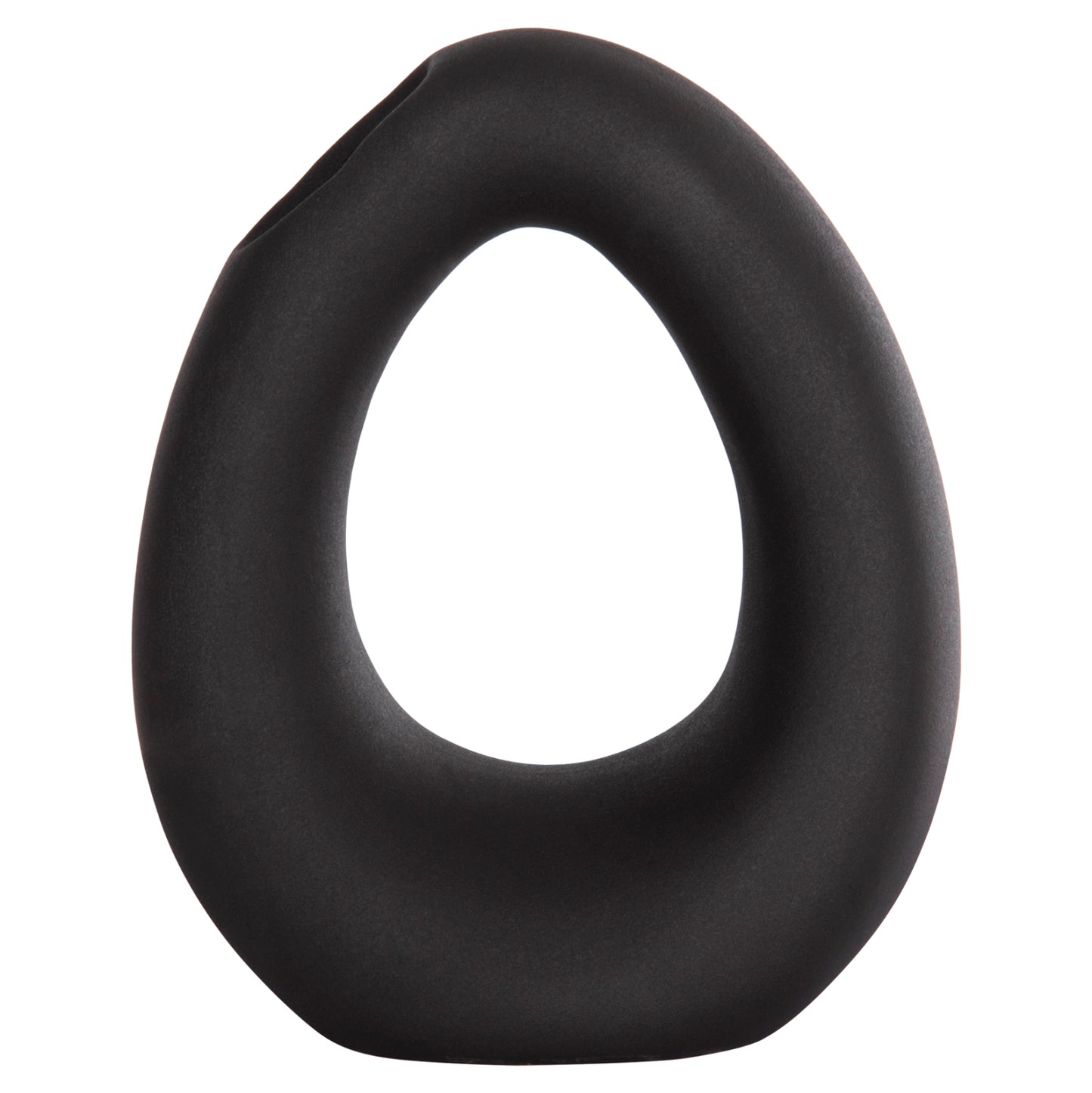 CERAMIC TABLE DECOR ELLIPTO HM4644.02 MATTE BLACK 16.5x9x20.3Hcm.