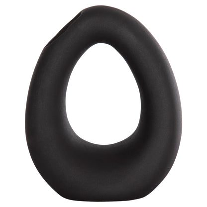 CERAMIC TABLE DECOR ELLIPTO HM4644.02 MATTE BLACK 16.5x9x20.3Hcm.