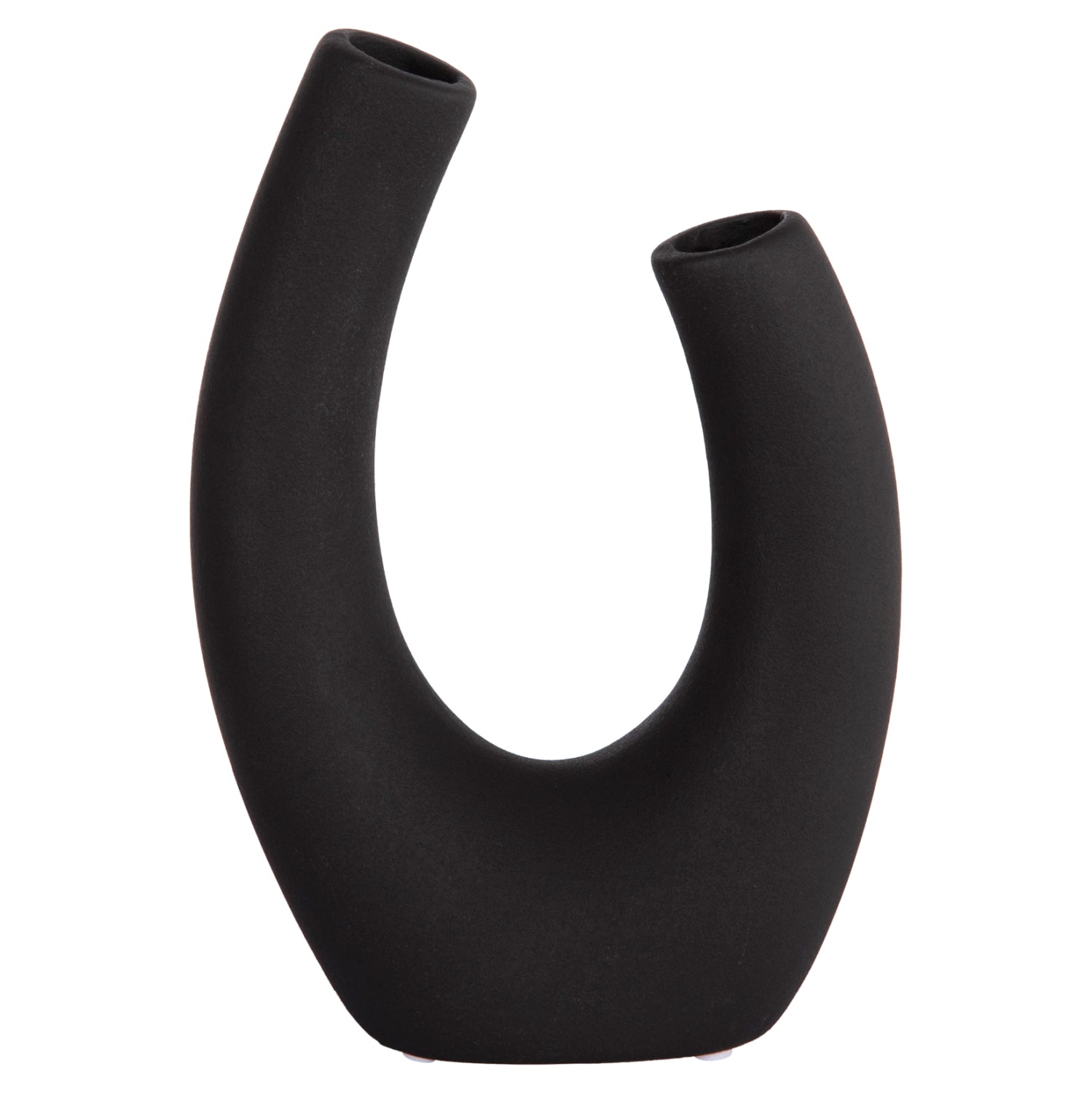 CERAMIC TABLE DECOR ELLIPTO HM4643.02 BLACK MATTE 15x7x21,5Hcm.
