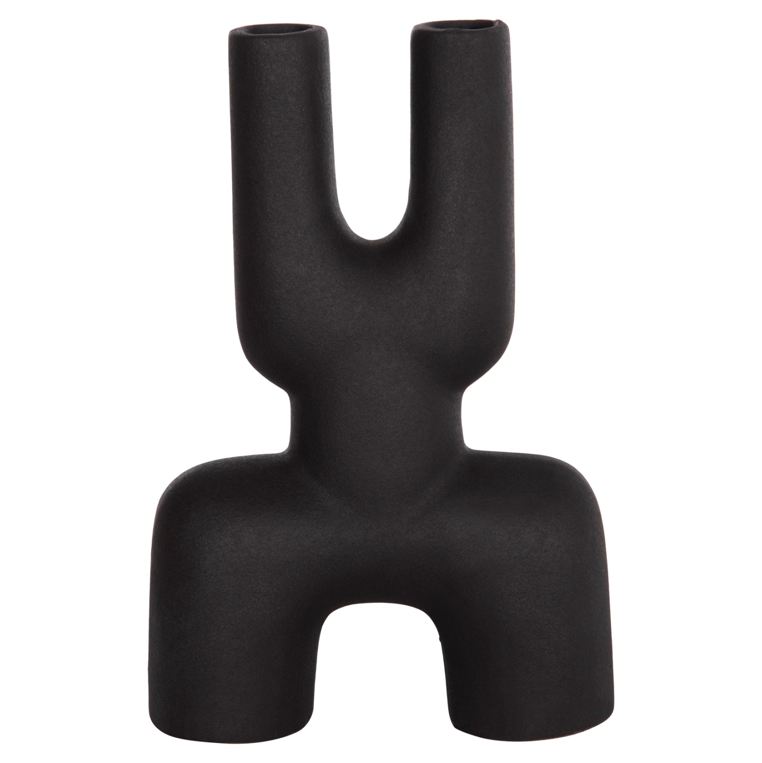 CERAMIC TABLE DECOR MANI HM4642.02 BLACK MATTE 15.5x6x23.5Hcm.