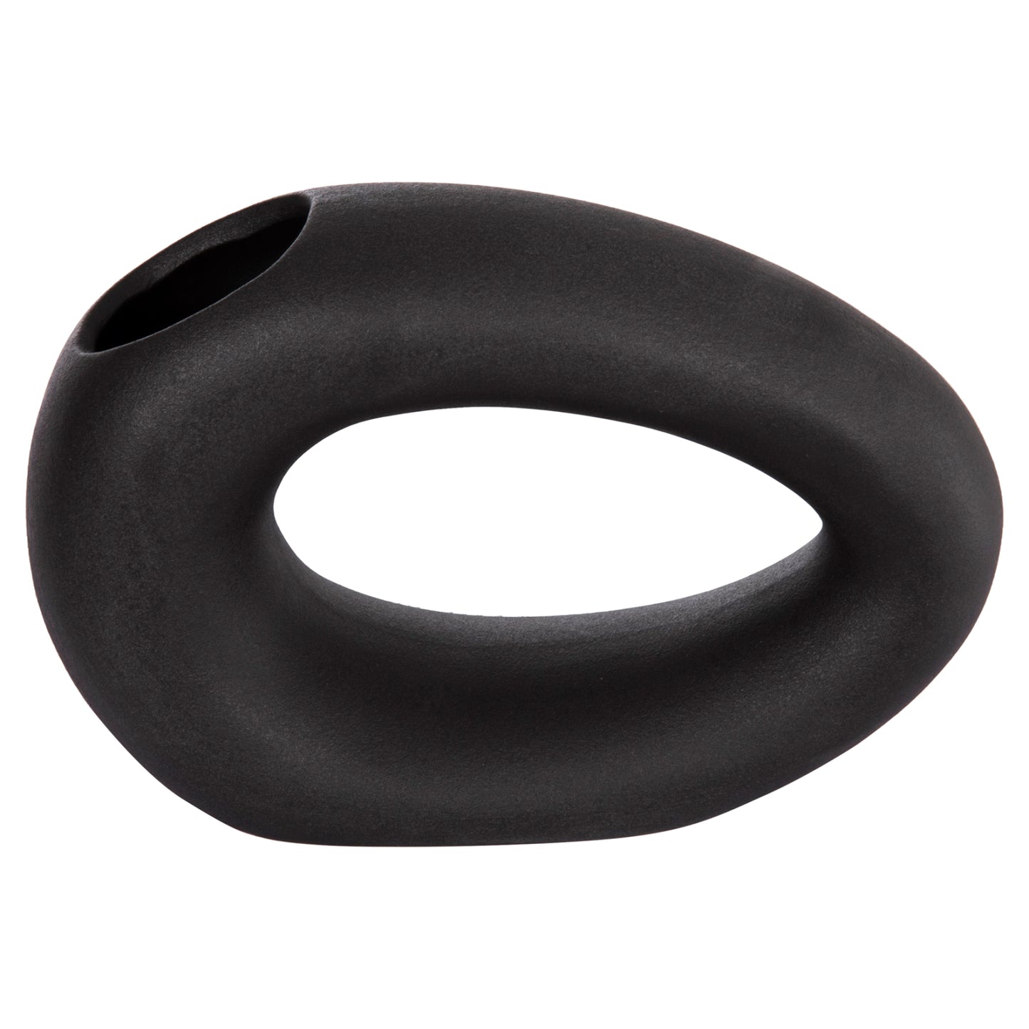 CERAMIC TABLE DECOR ELLIPTO HM4645.02 BLACK MATTE 23x8x16Hcm.