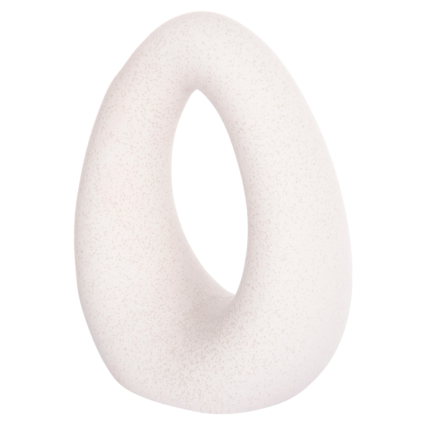CERAMIC TABLE DECOR ELLIPTO HM4644.01 OFF WHITE WITH CRYSTALLIZATION 16,5x9x20,3Hcm.