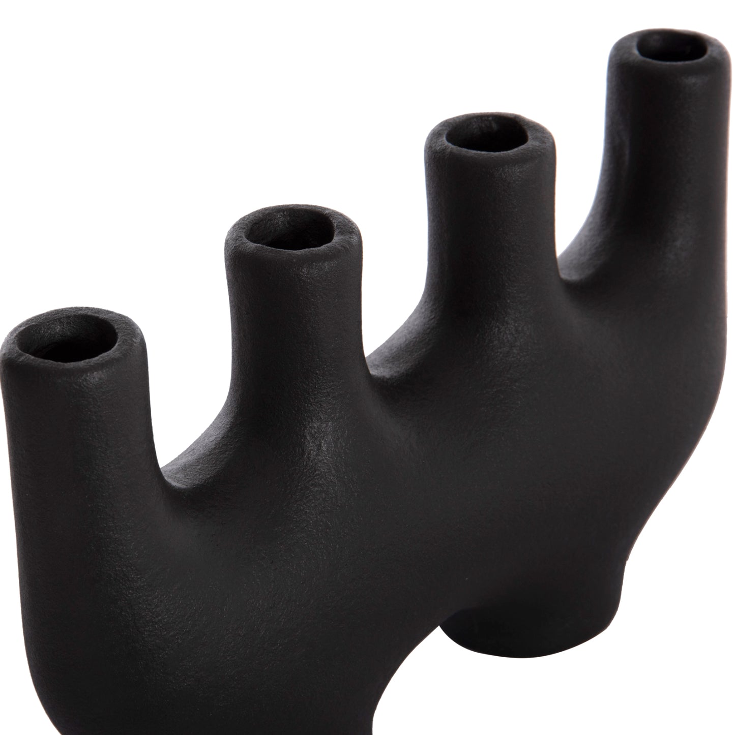 CERAMIC TABLE DECOR MANI HM4641.02 MATTE BLACK 21x6x13Hcm.
