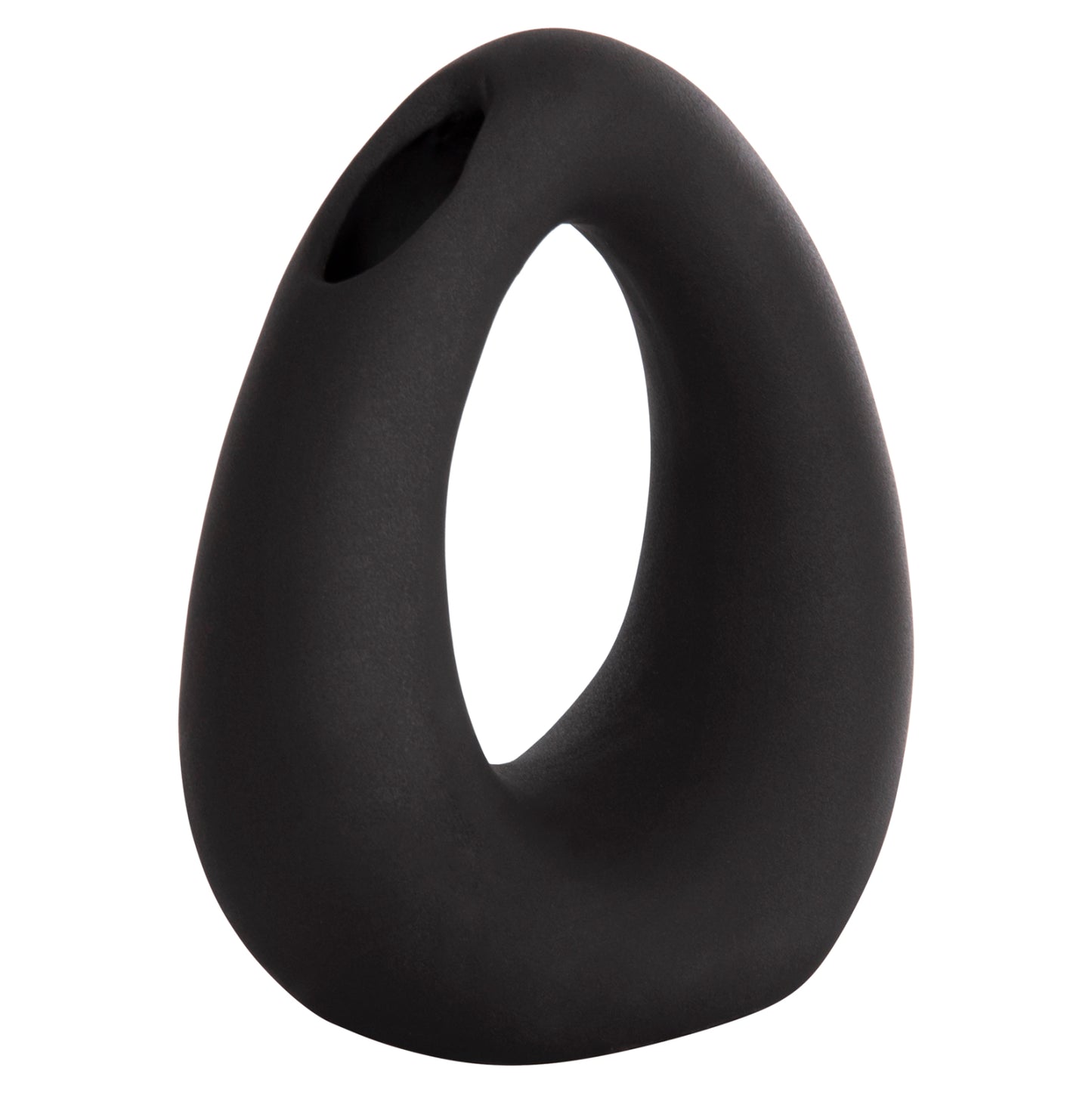 CERAMIC TABLE DECOR ELLIPTO HM4644.02 MATTE BLACK 16.5x9x20.3Hcm.