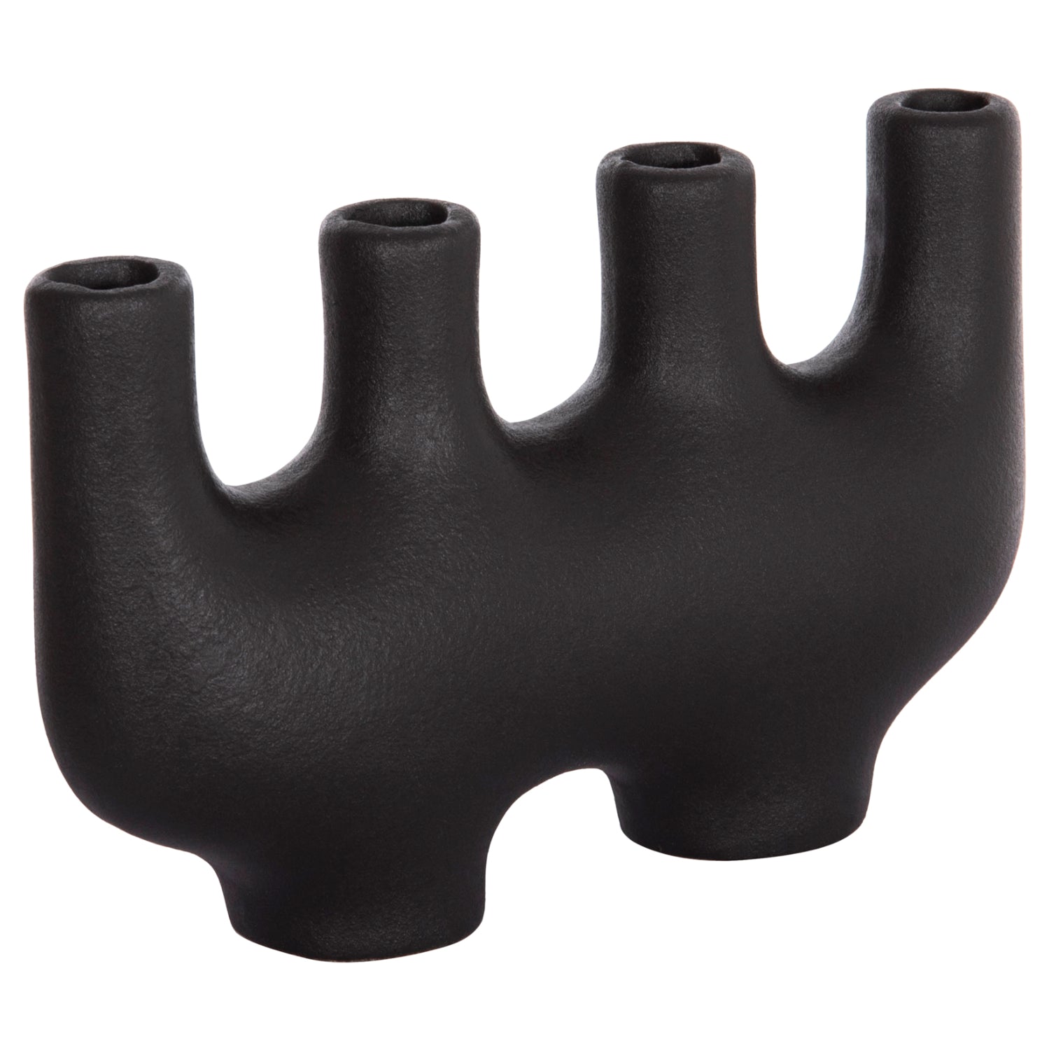 CERAMIC TABLE DECOR MANI HM4641.02 MATTE BLACK 21x6x13Hcm.