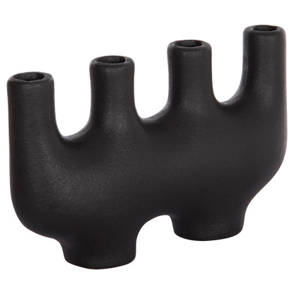 CERAMIC TABLE DECOR MANI HM4641.02 MATTE BLACK 21x6x13Hcm.