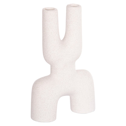 CERAMIC TABLE DECOR MANI HM4642.01 OFF WHITE WITH CRYSTALLISATION 15.5x6x23.5Hcm.
