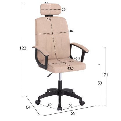 STUDENT SET 3PCS HM11209 STUDY DESK-BOOKCASE-OFFICE CHAIR---SONAMA/BEIGE