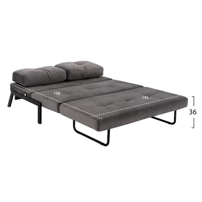 STUDENT LIVING ROOM SET 3PCS HM11386 GREY VELVET & FABRIC--MELAMINE IN ZEBRANO