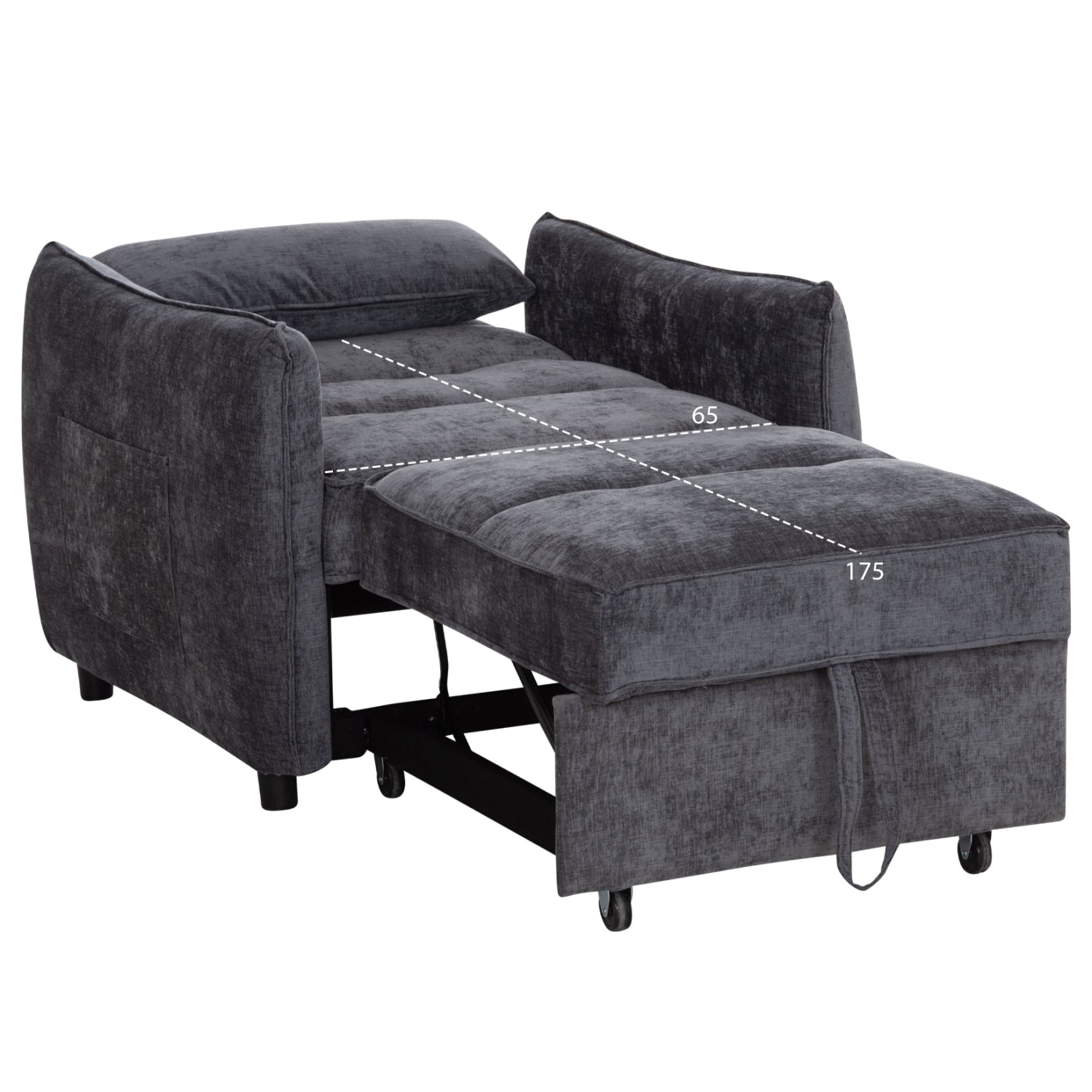STUDENT LIVING ROOM SET 3PCS HM11386 GREY VELVET & FABRIC--MELAMINE IN ZEBRANO