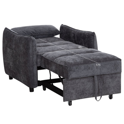 STUDENT LIVING ROOM SET 3PCS HM11386 GREY VELVET & FABRIC--MELAMINE IN ZEBRANO