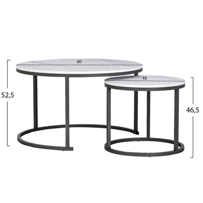 STUDENT LIVING ROOM SET 3PCS HM11387 GREY FABRIC--MELAMINE IN SONAMA/GREY--MDF IN WHITE MARBLE
