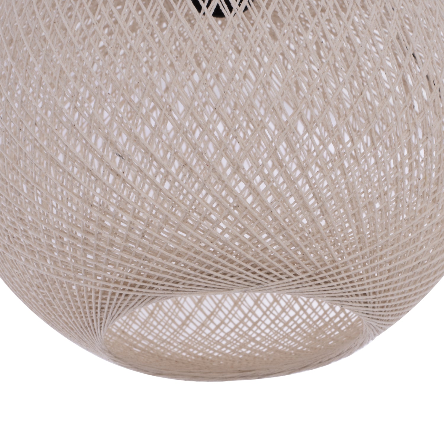 FLOOR STANDING LAMP MODULAR WALNUT WITH SPHERICAL CAP ROPE 40x30x160Yεκ.HM7701.01