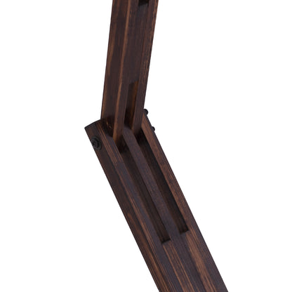 FLOOR STANDING LAMP MODULAR WALNUT WITH SPHERICAL CAP ROPE 40x30x160Yεκ.HM7701.01