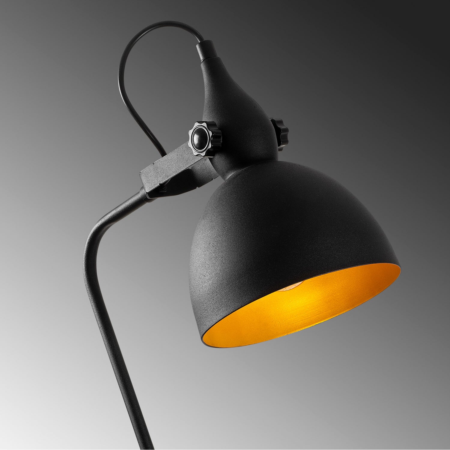 FLOOR LIGHT METALLIC BLACK HM7342 35x30x183 cm.
