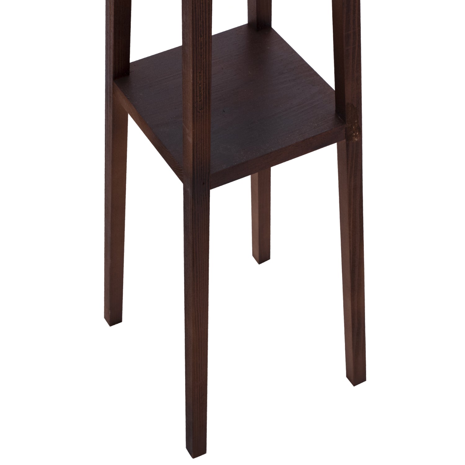 FLOOR STANDING LAMP WOODEN WALNUT LEGS BEIGE CAP 26x26x156Hcm.HM7695.01