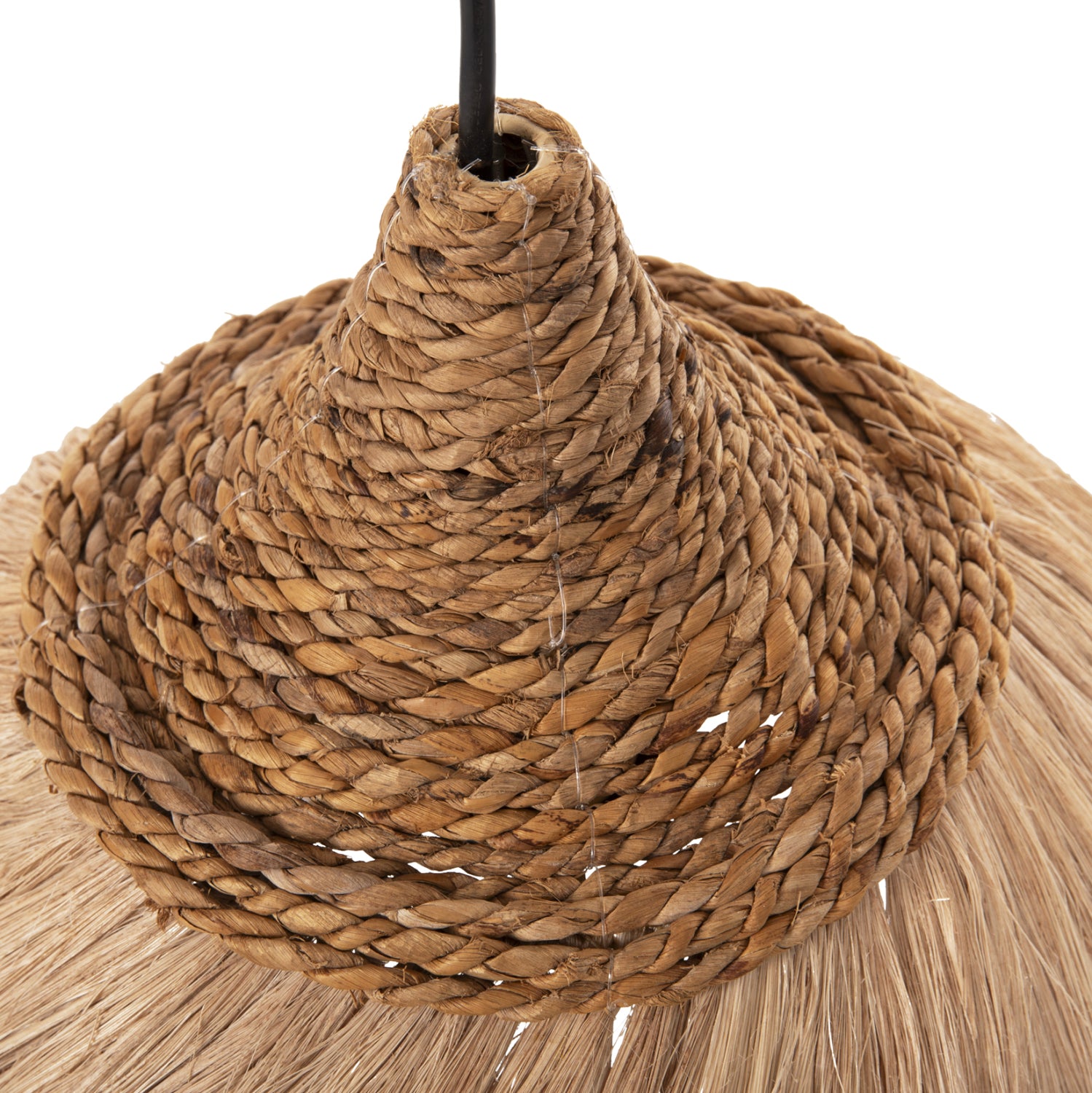 CEILING PENDANT MENDONG GRASS FIBERS IN NATURAL COLOR Φ38x34-120Hcm.HM7776